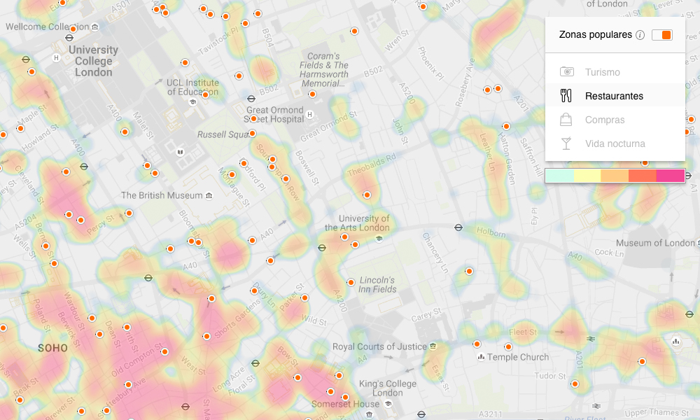 KAYAK Hotel heatmap