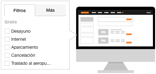 Usa los filtros para reducir tu búsqueda