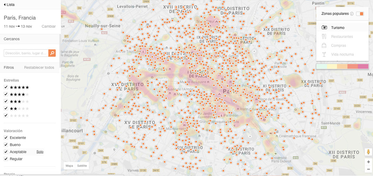 Mapa de hoteles