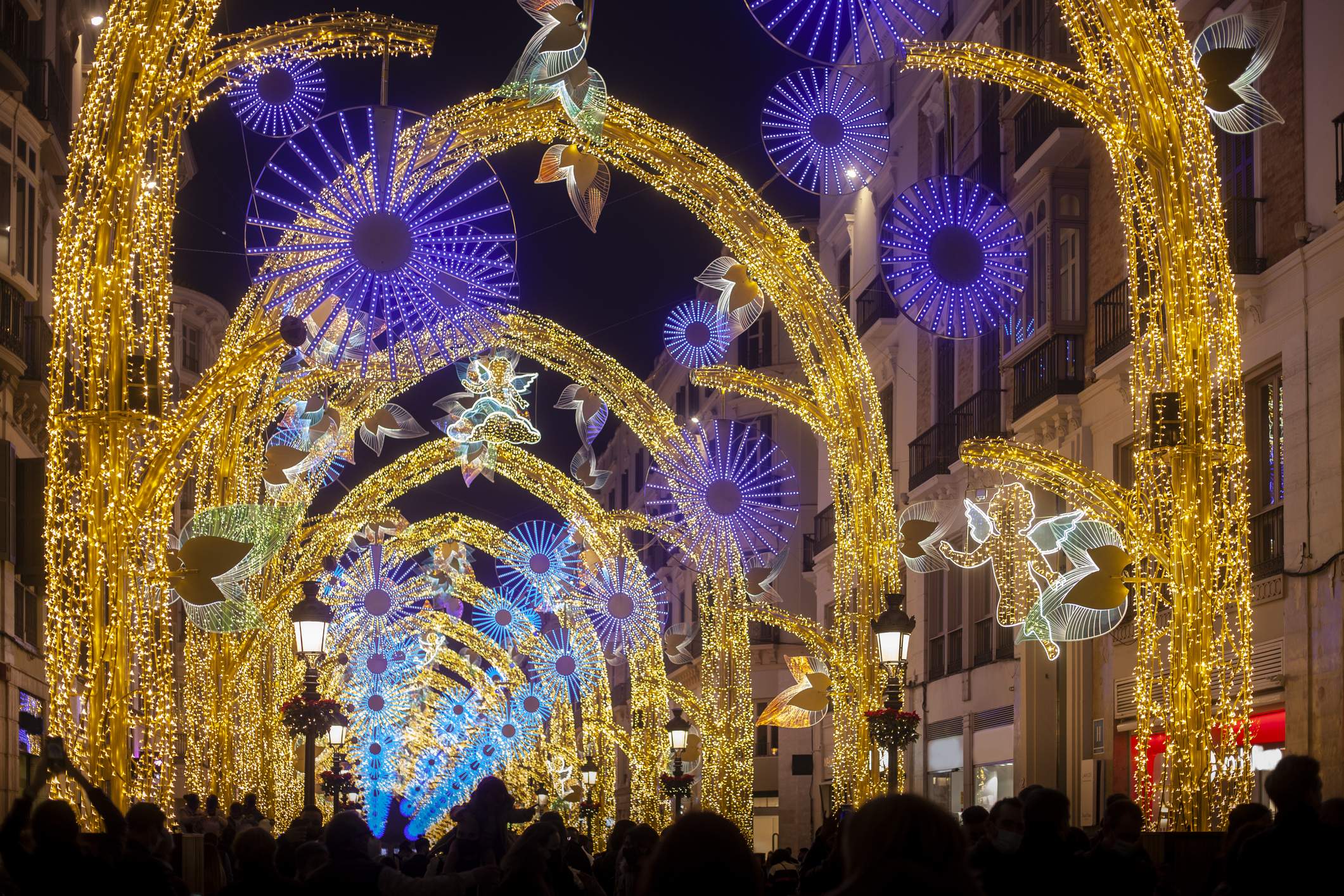 Las luces de la calle Larios en Málaga