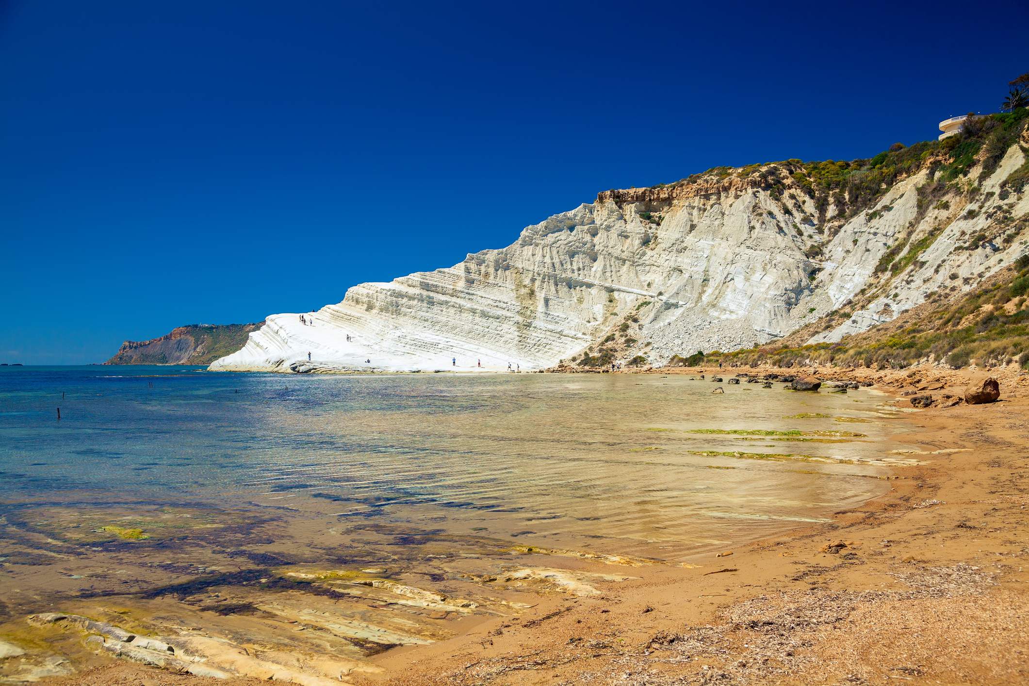 Blanco acantilado llamada Scala dei Turchi - Fotografía de stock
