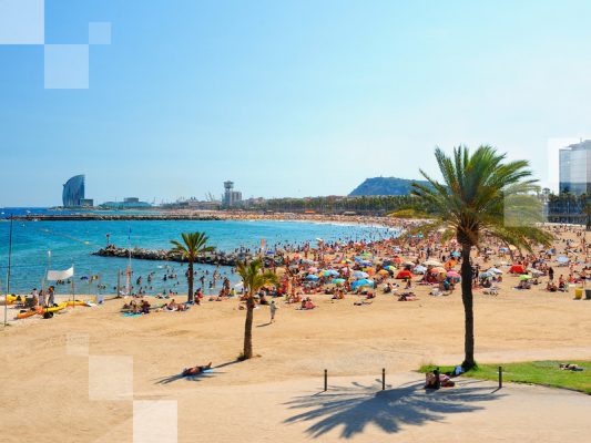 Barceloneta, la más central de Barcelona.