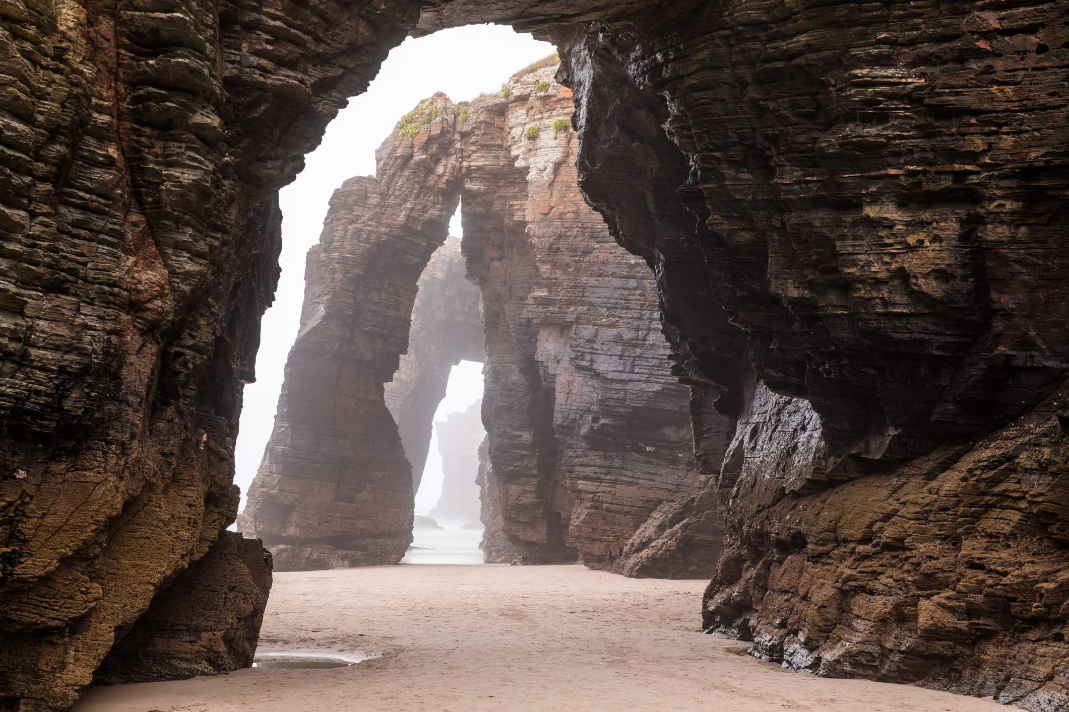 Los arcos de la playa de las Catedrales, en Lugo