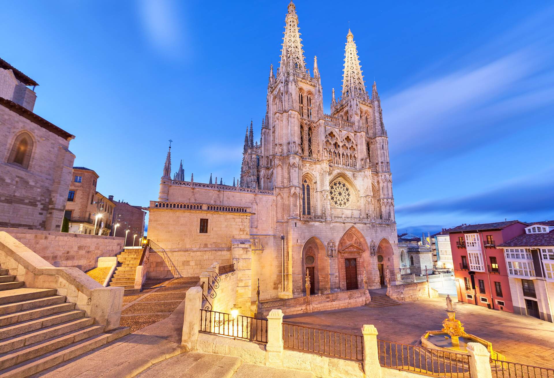Burgos Cathedral in the evening light, Spain
