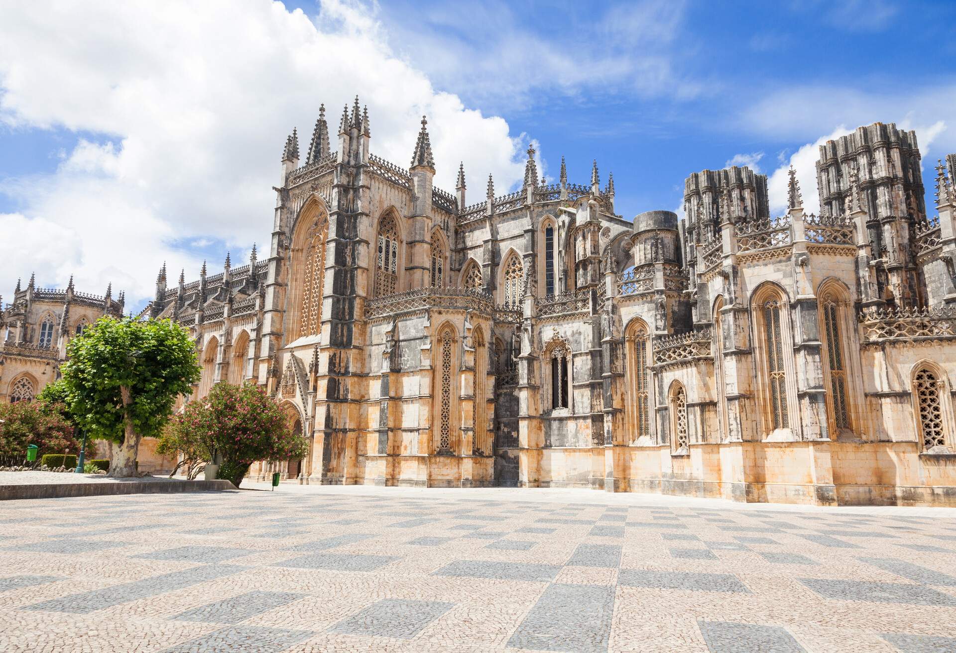 Facade of the Monastery of Santa Maria da Vitoria, Batalha, Estremadura, Portugal; Shutterstock ID 247353568