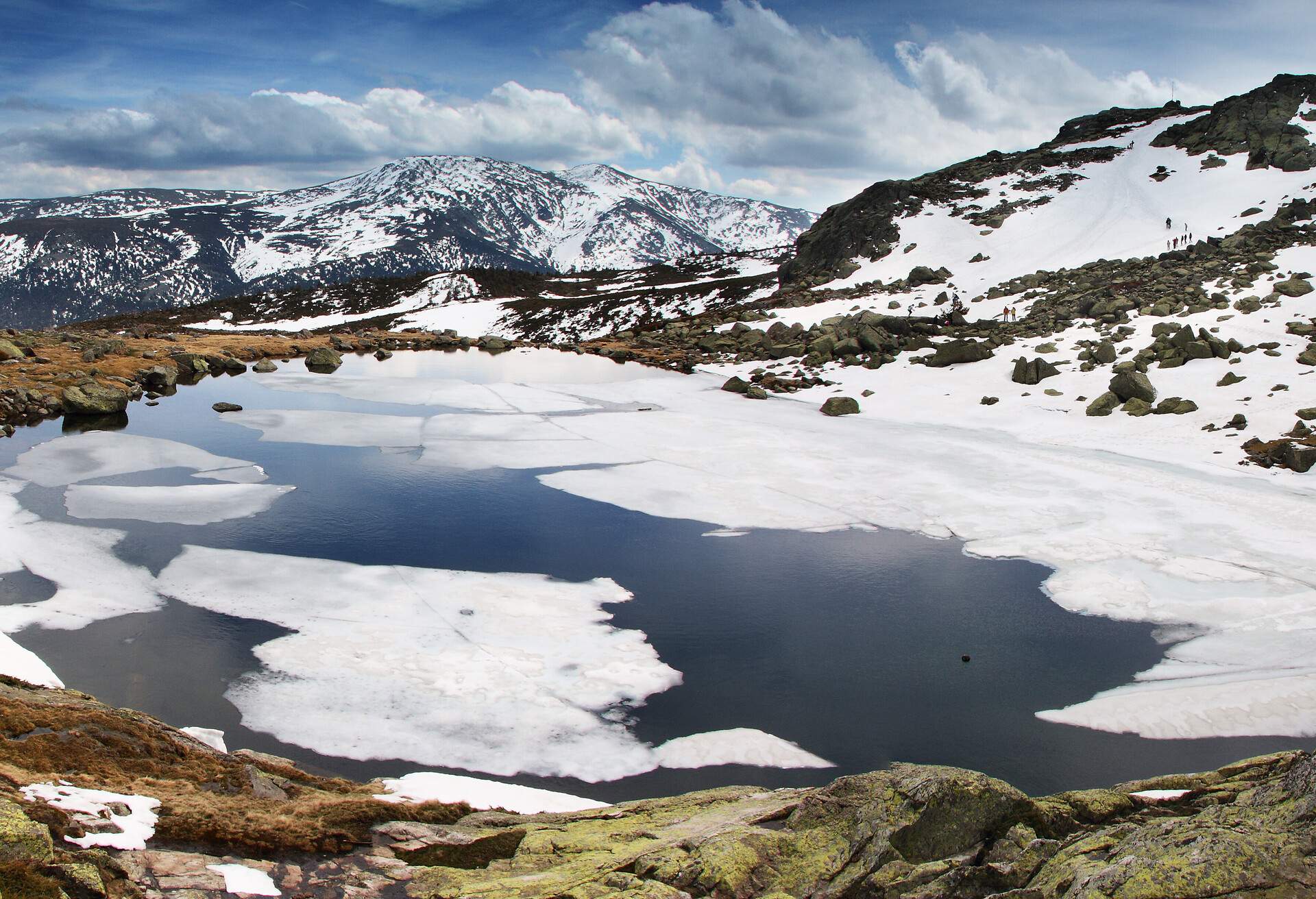 A few kilometers from Madrid, stands the mountain Sierra de Guadarrama.  Laguna Grande de Penalara; Shutterstock ID 46430659