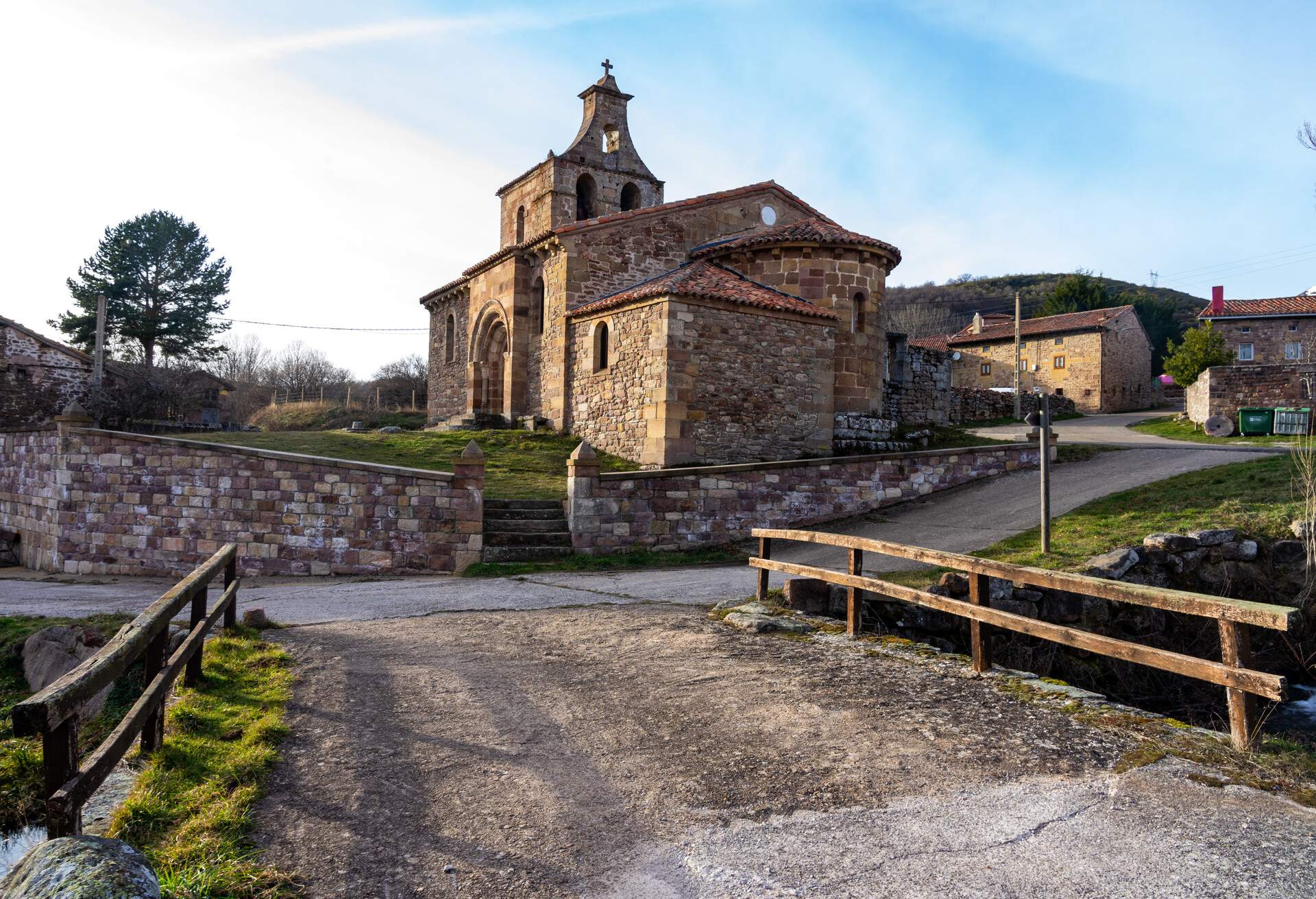 San Martín Obispo romanesque church in the north of the Palencia province, Castilla y León, Spain.