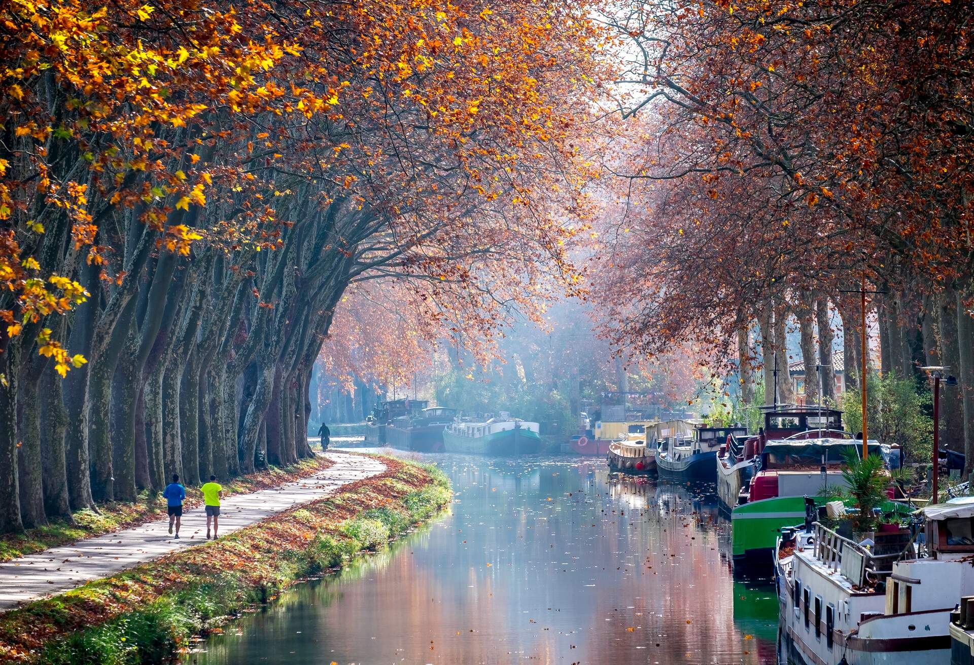 The Canal du Midi near Toulouse in autumn, in South of France