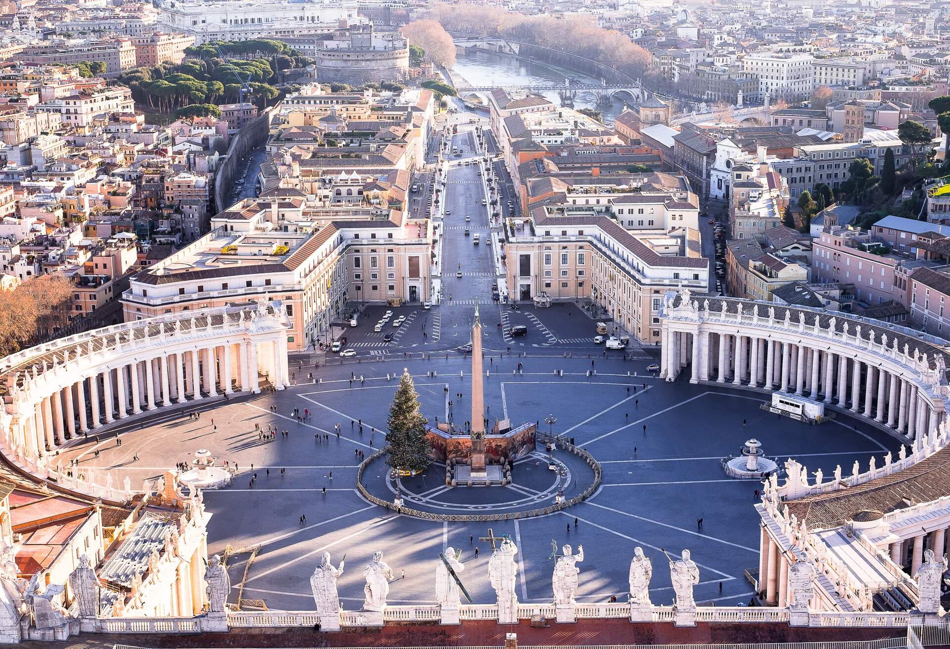 View Of Saint Peter's Square In Rome From Above, Rome, Italy
