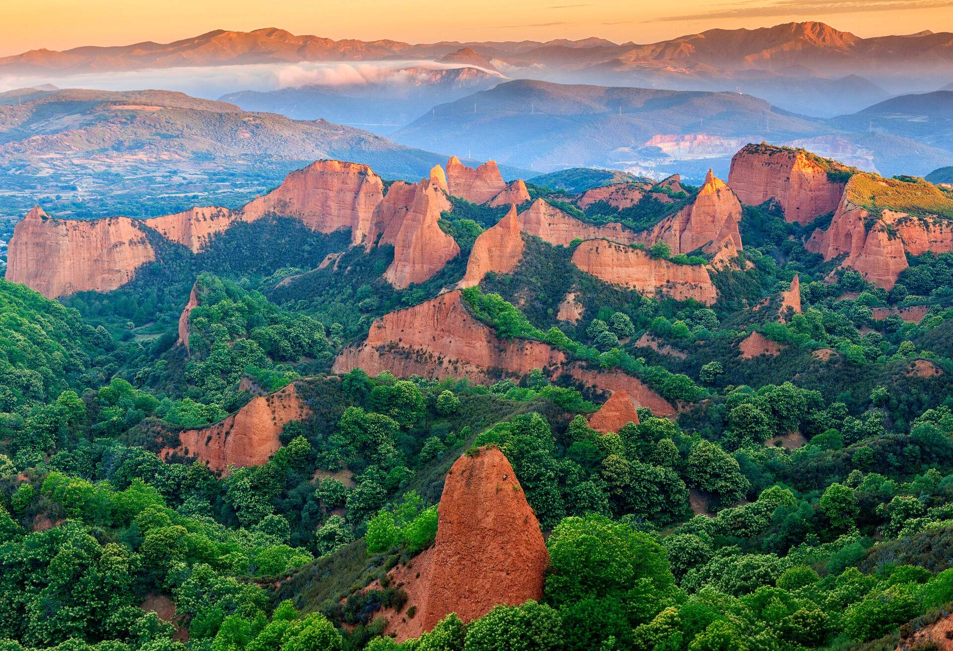 Las Medulas Near The Town Of Ponferrada In The Region Of El Bierzo