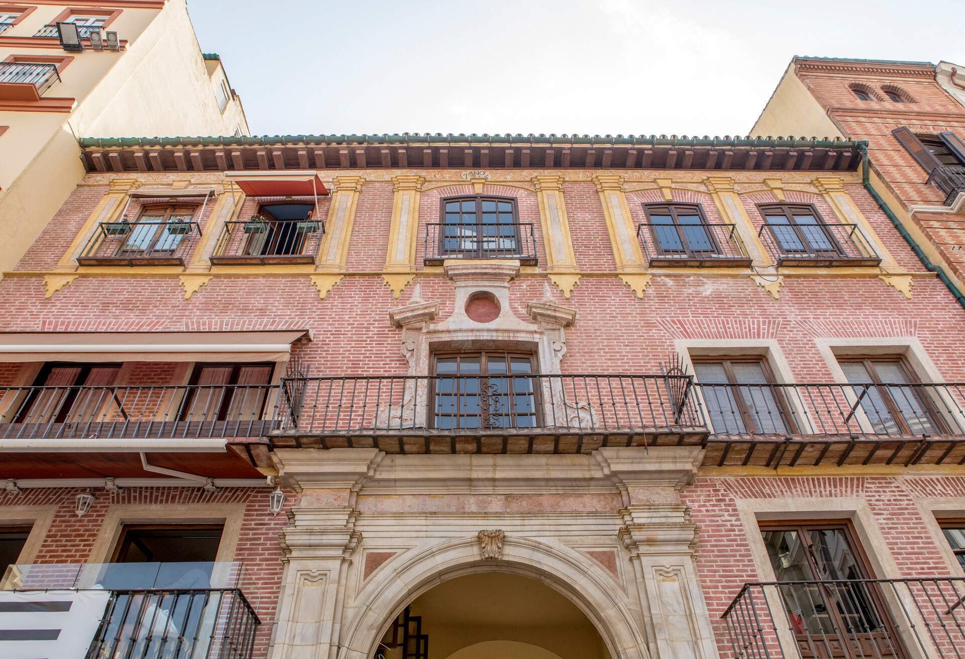 Mixed architecture at the city center of the Andalusian city of Malaga, Spain.