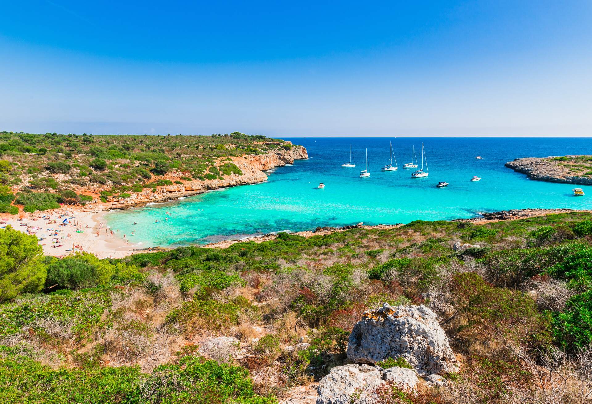 Bay of Cala Varques, Mallorca, Balearic islands.