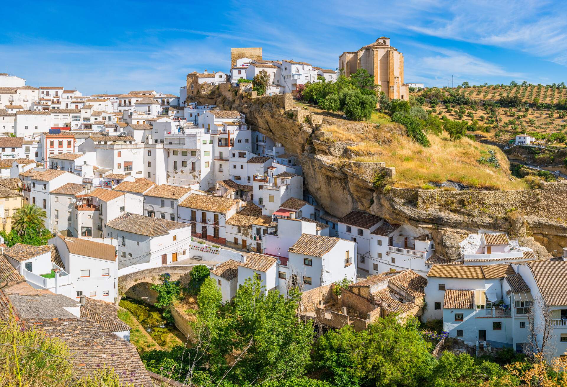 The beautiful village of Setenil de las Bodegas, Provice of Cadiz, Andalusia, Spain.