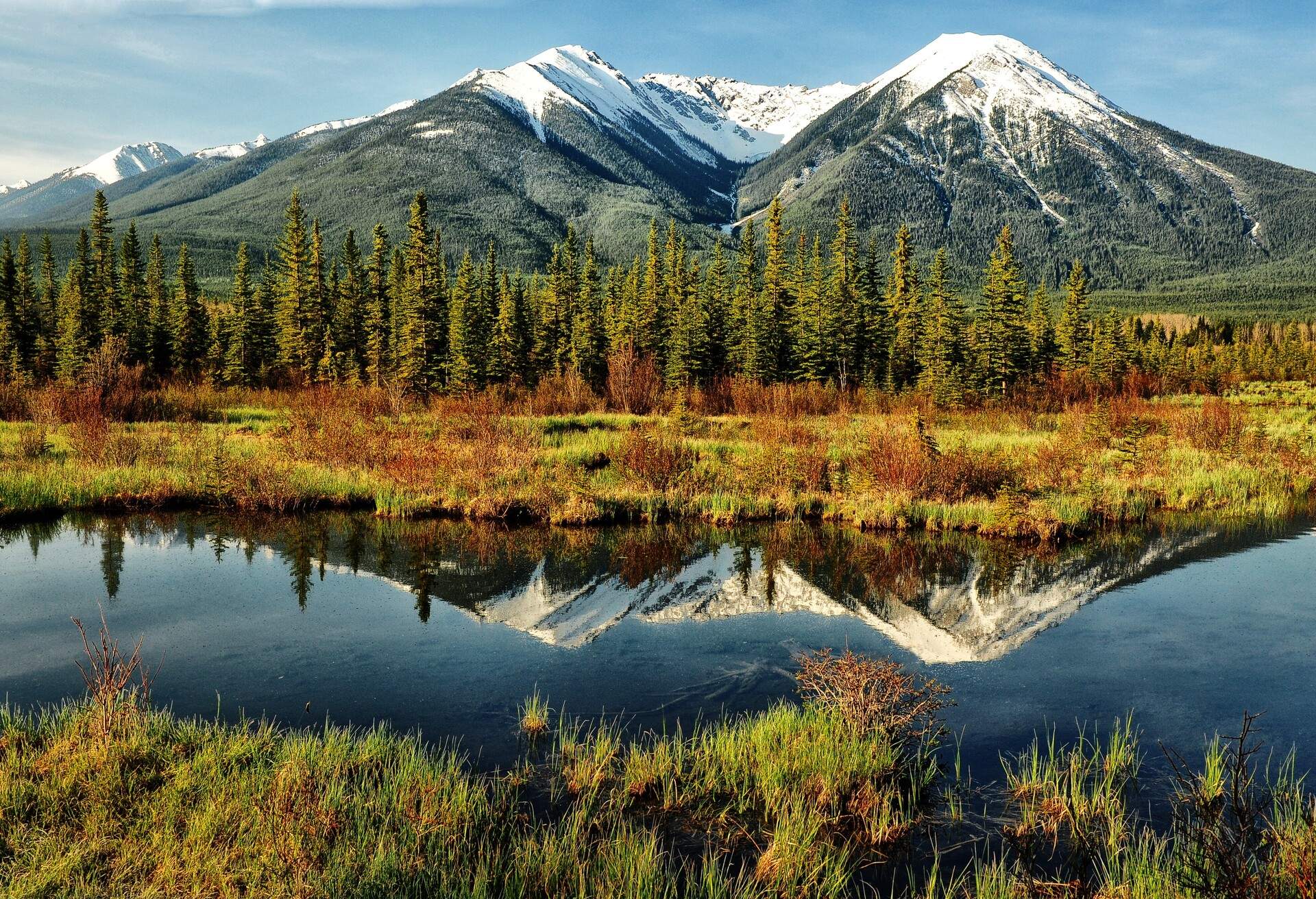 Mountains of Alberta Canada in Banff National Park