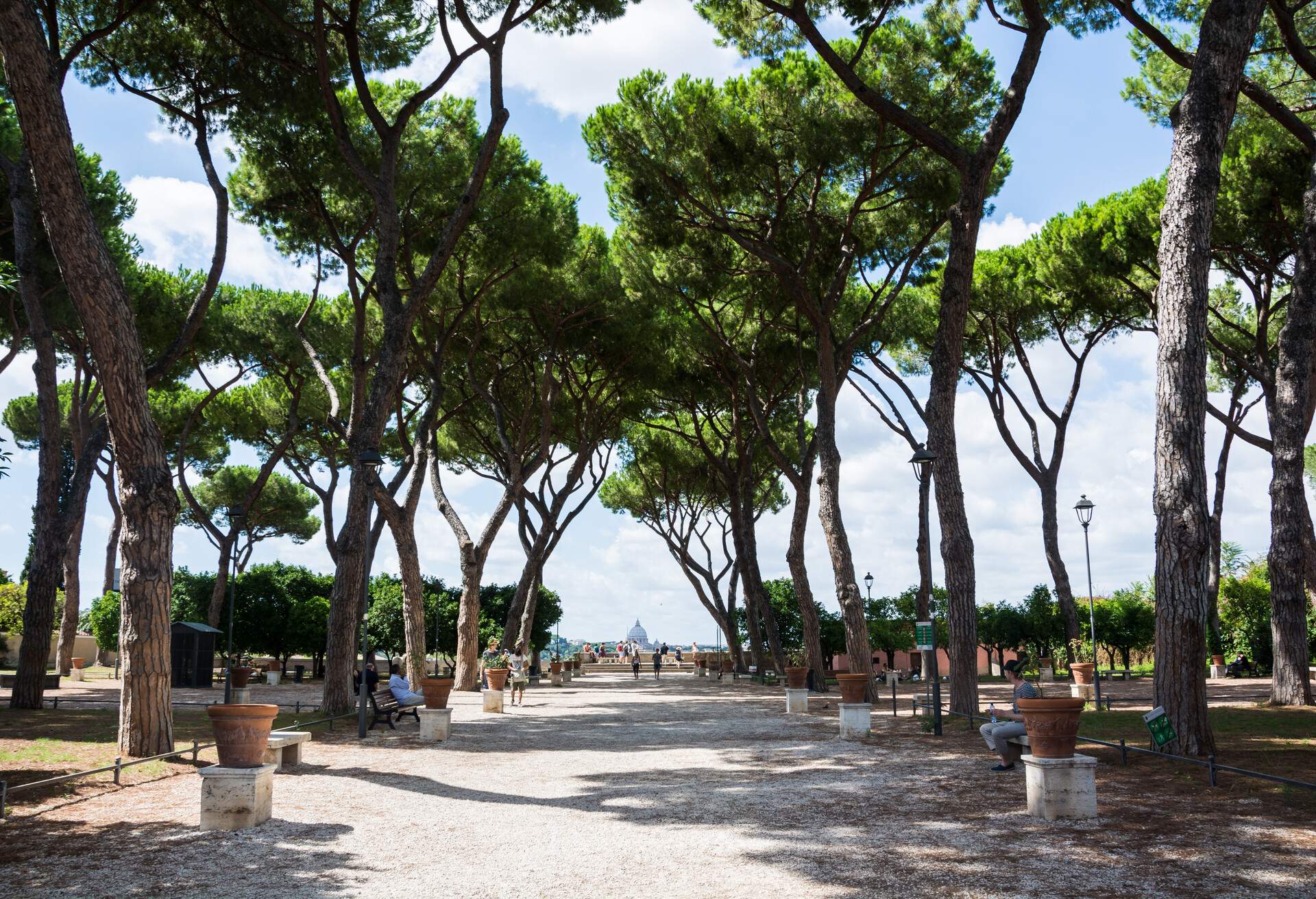 View from the gardens near Santa Sabina church in Rome