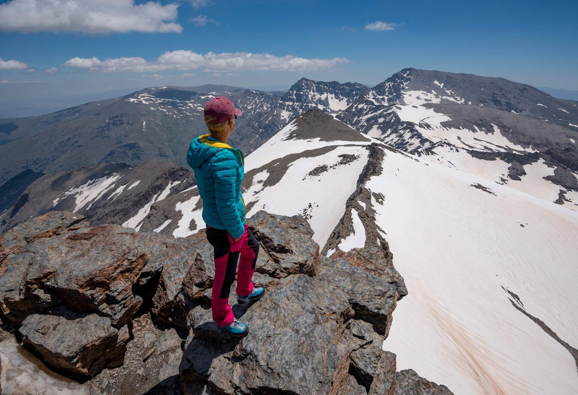 The Alcazaba peak, together with the Mulhacén peak and the Puntal de la Caldera