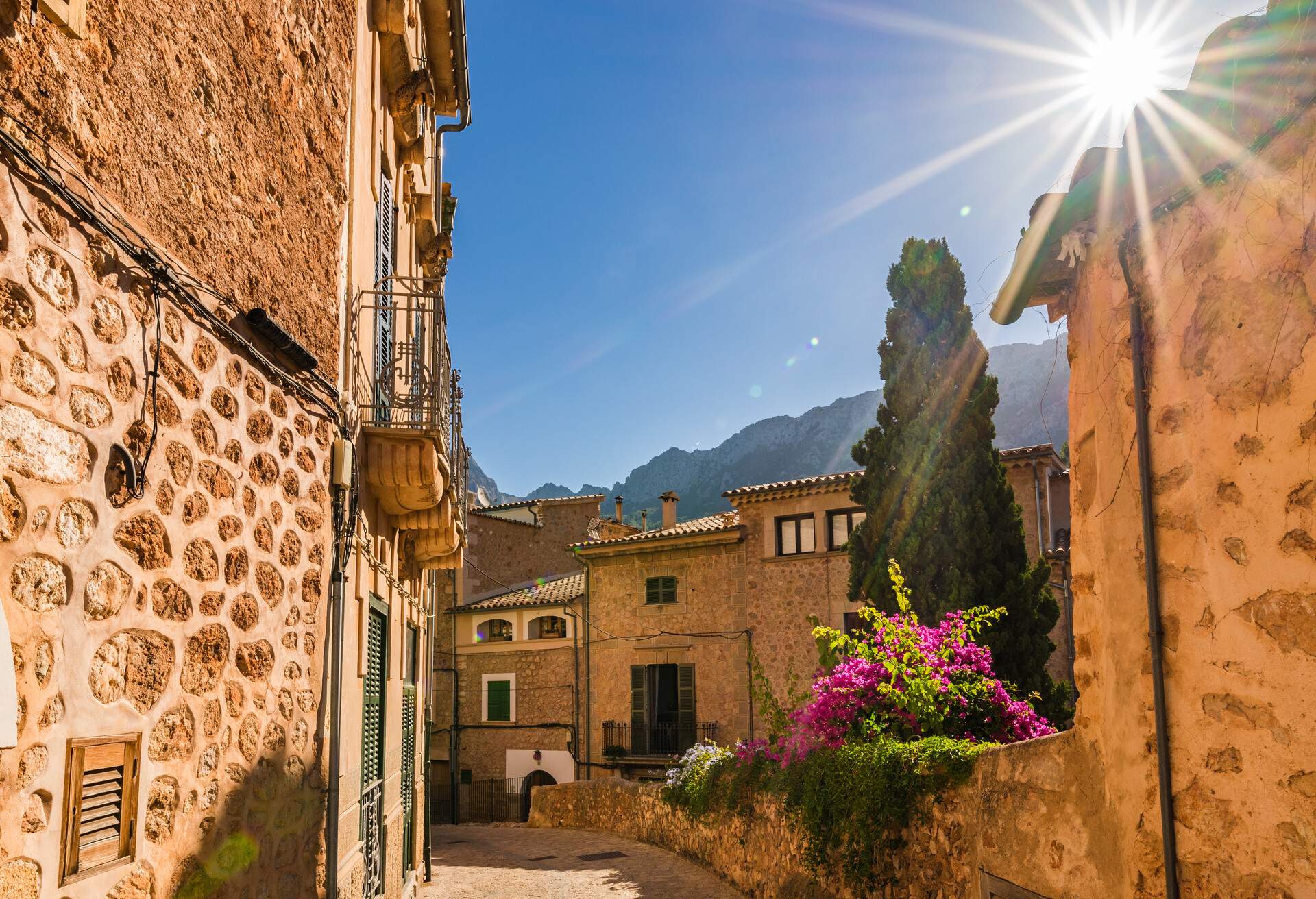 Beautiful mediterranean village Fornalutx on Mallorca island.