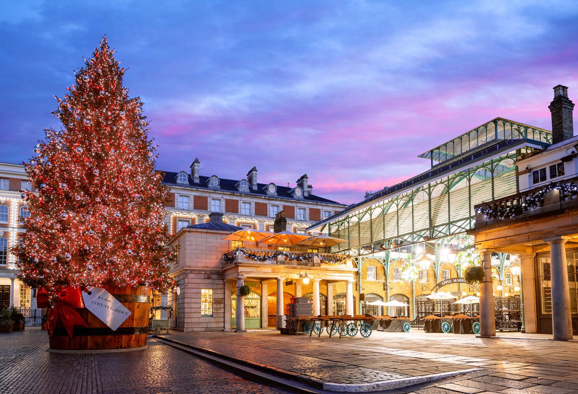 Christmas Tree, Covent Garden, London, England
