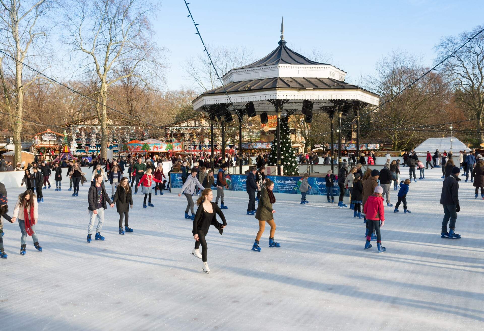 Winter Wonderland ice rink in Hyde Park, London, UK