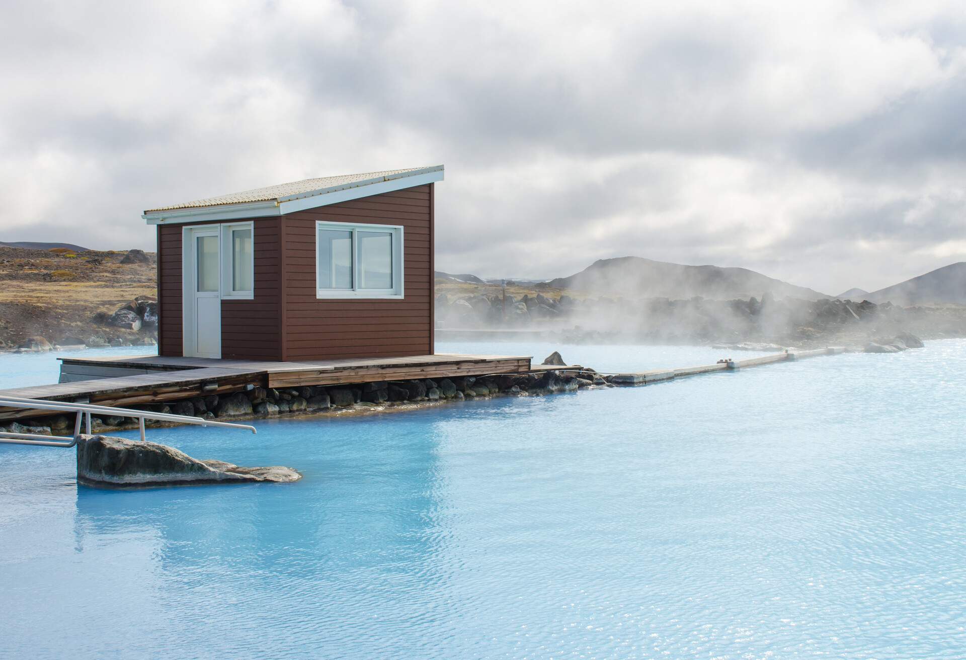 Myvatn Nature Baths near Lake Myvatn in Iceland 