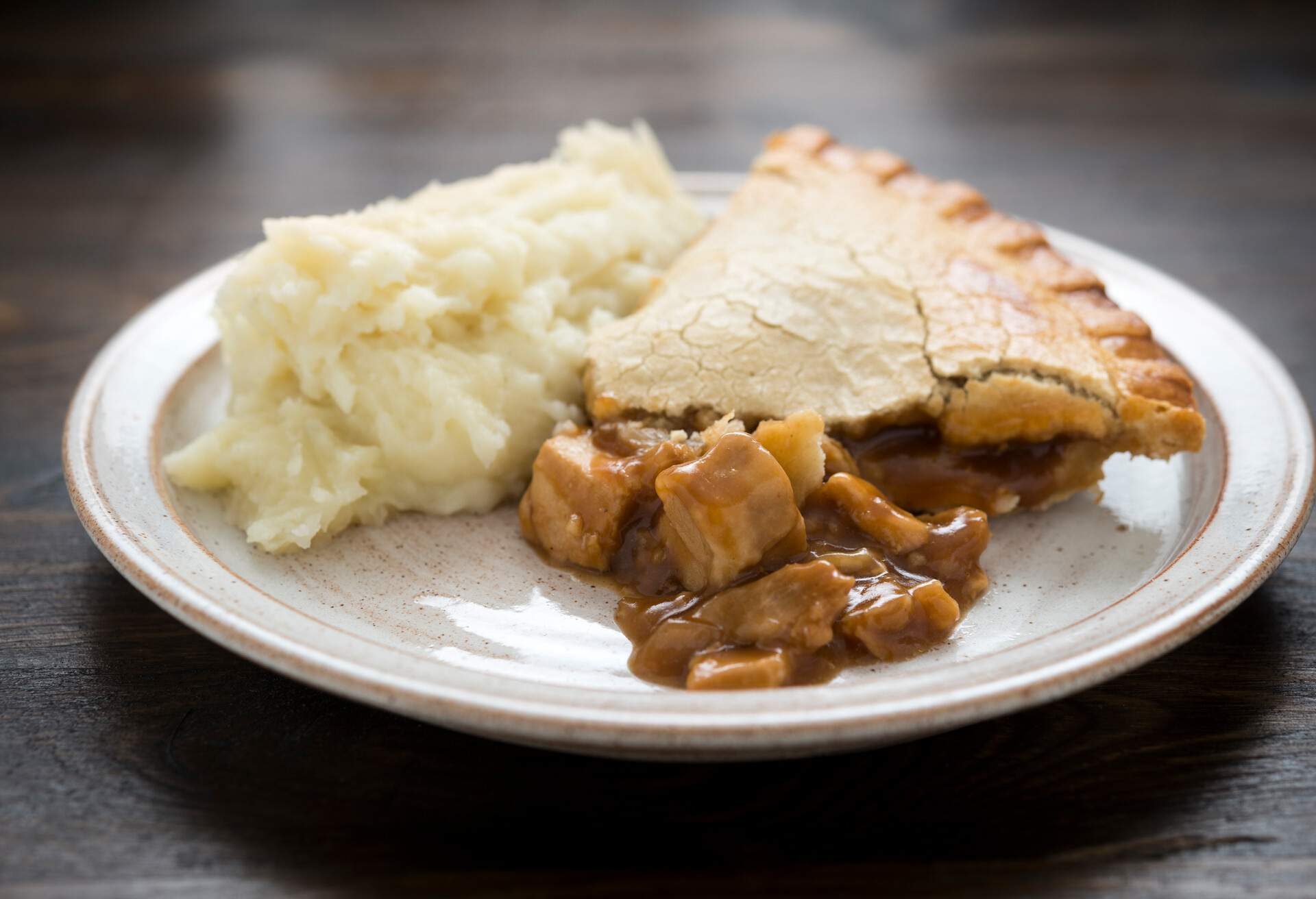 Chicken Pie with Mashed Potato.