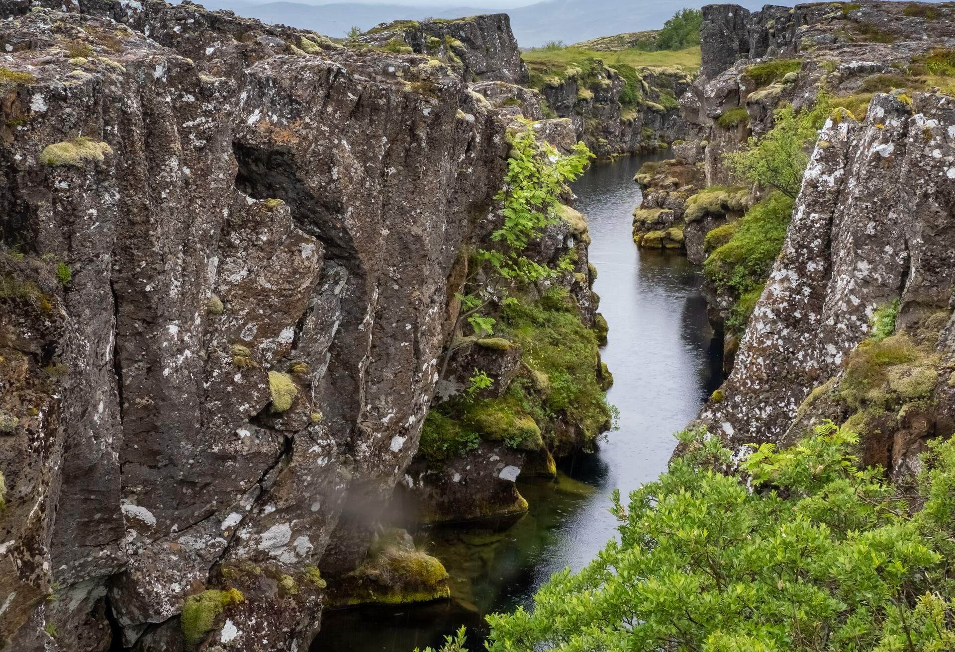 Awe-inspiring view of the Silfra a rift formed by the Mid-Atlantic Ridge as the North American and Eurasian tectonic plates diverge. Thingvellir National Park, Iceland