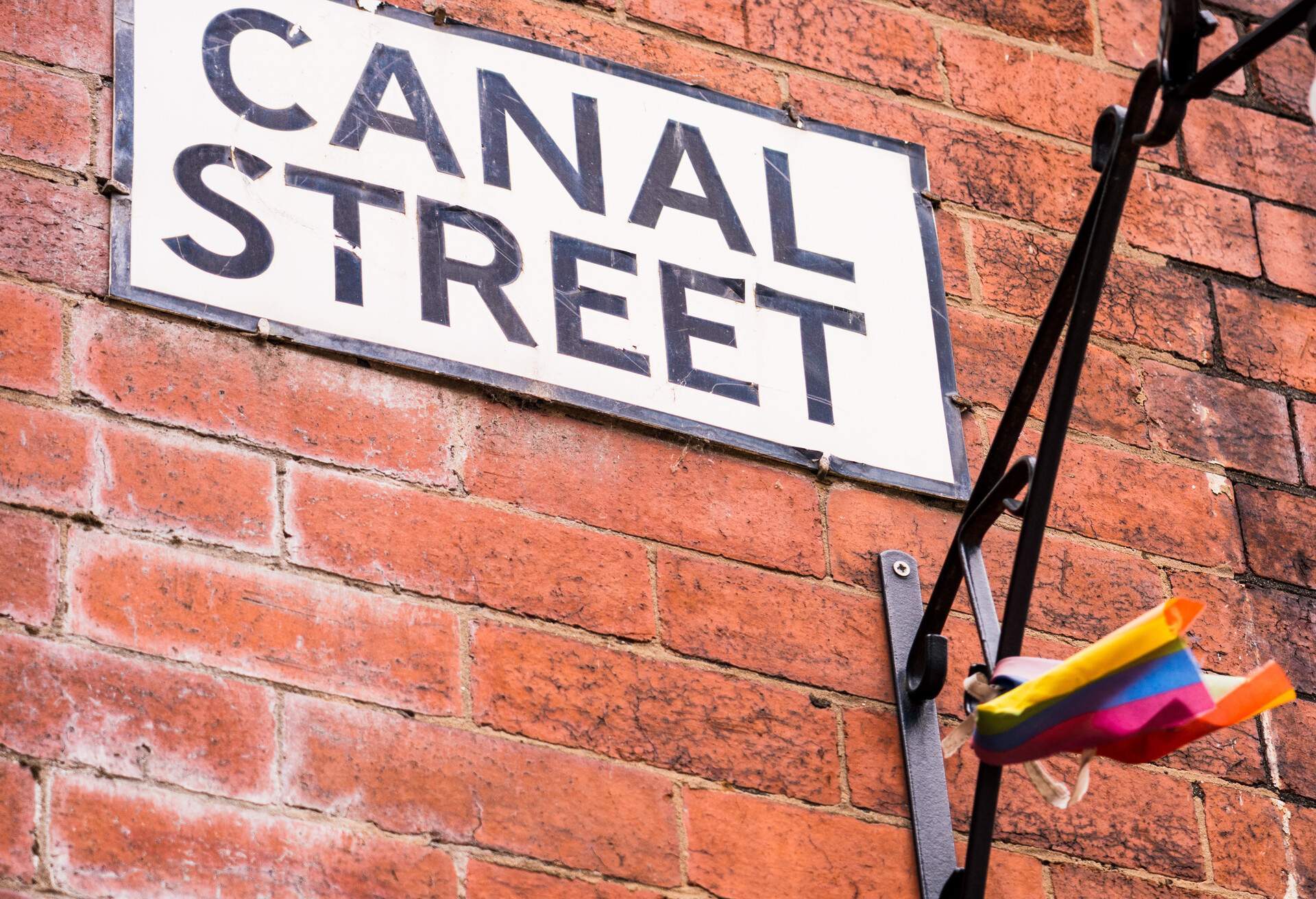 A sign for Canal Street in Manchester, well known as the centre of the city's historic Gay Village.