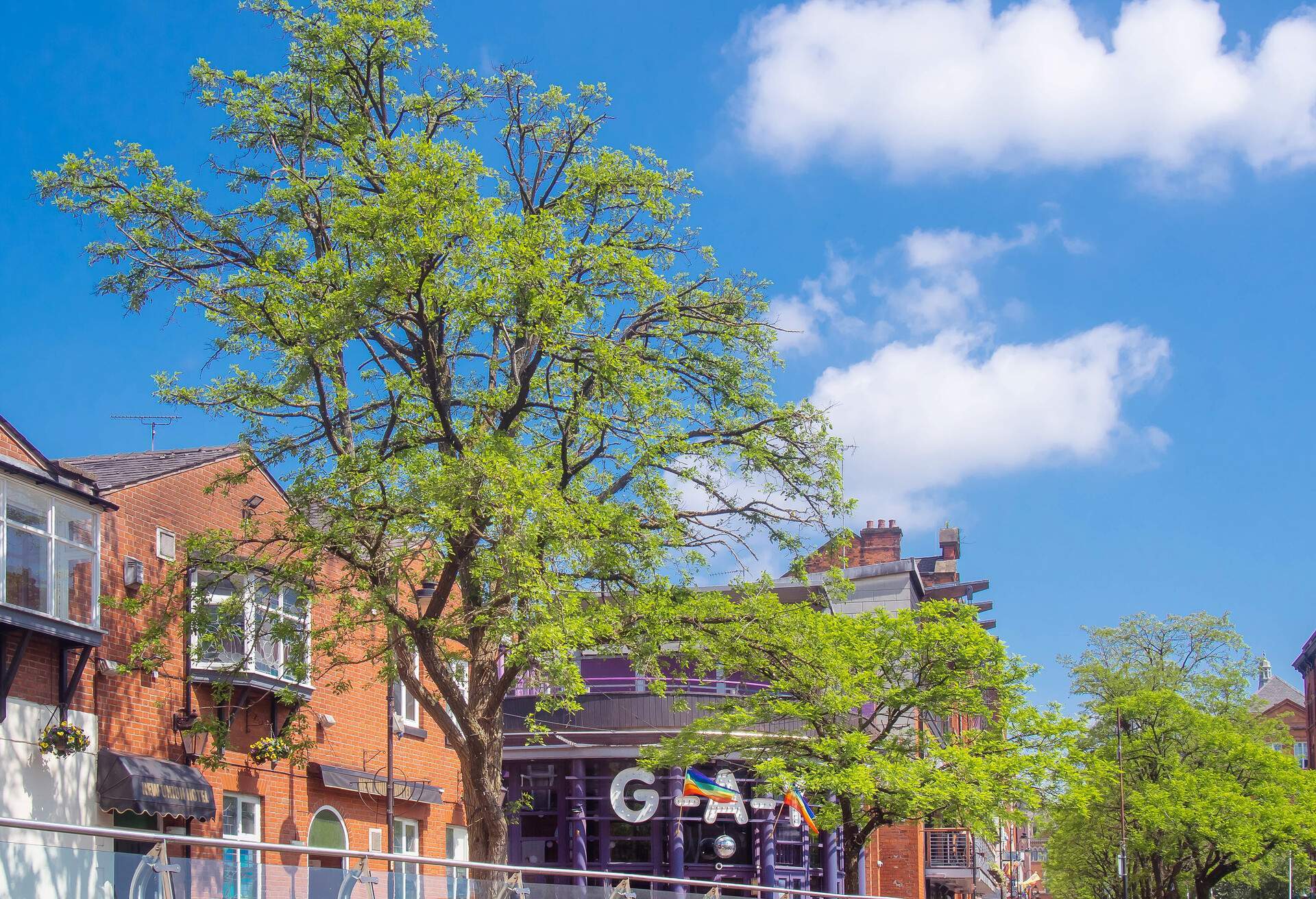 Manchester, England...View of Canal st. in the Manchester Gay Village.