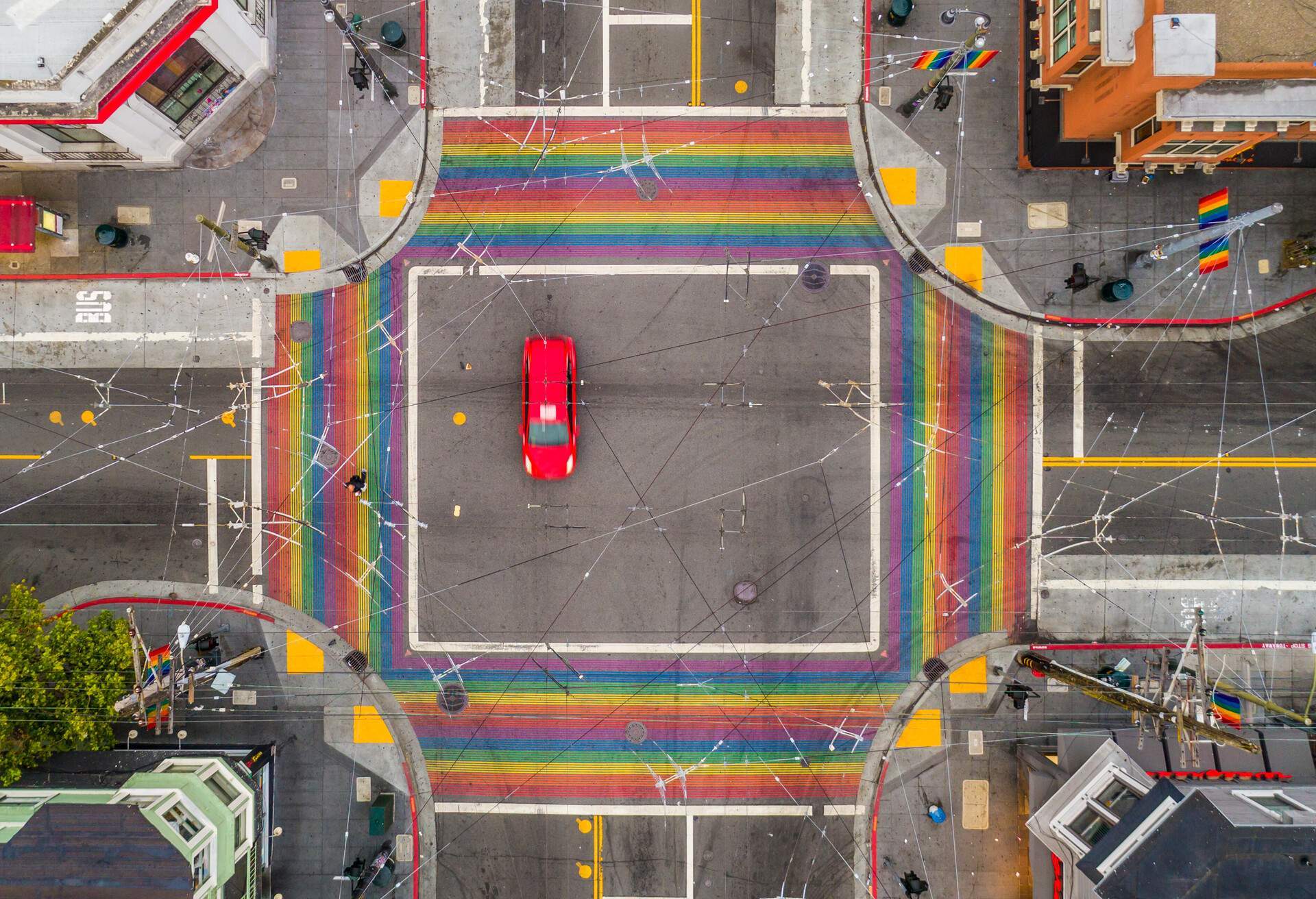 High quality stock aerial photos of the Castro District in San Francisco, California