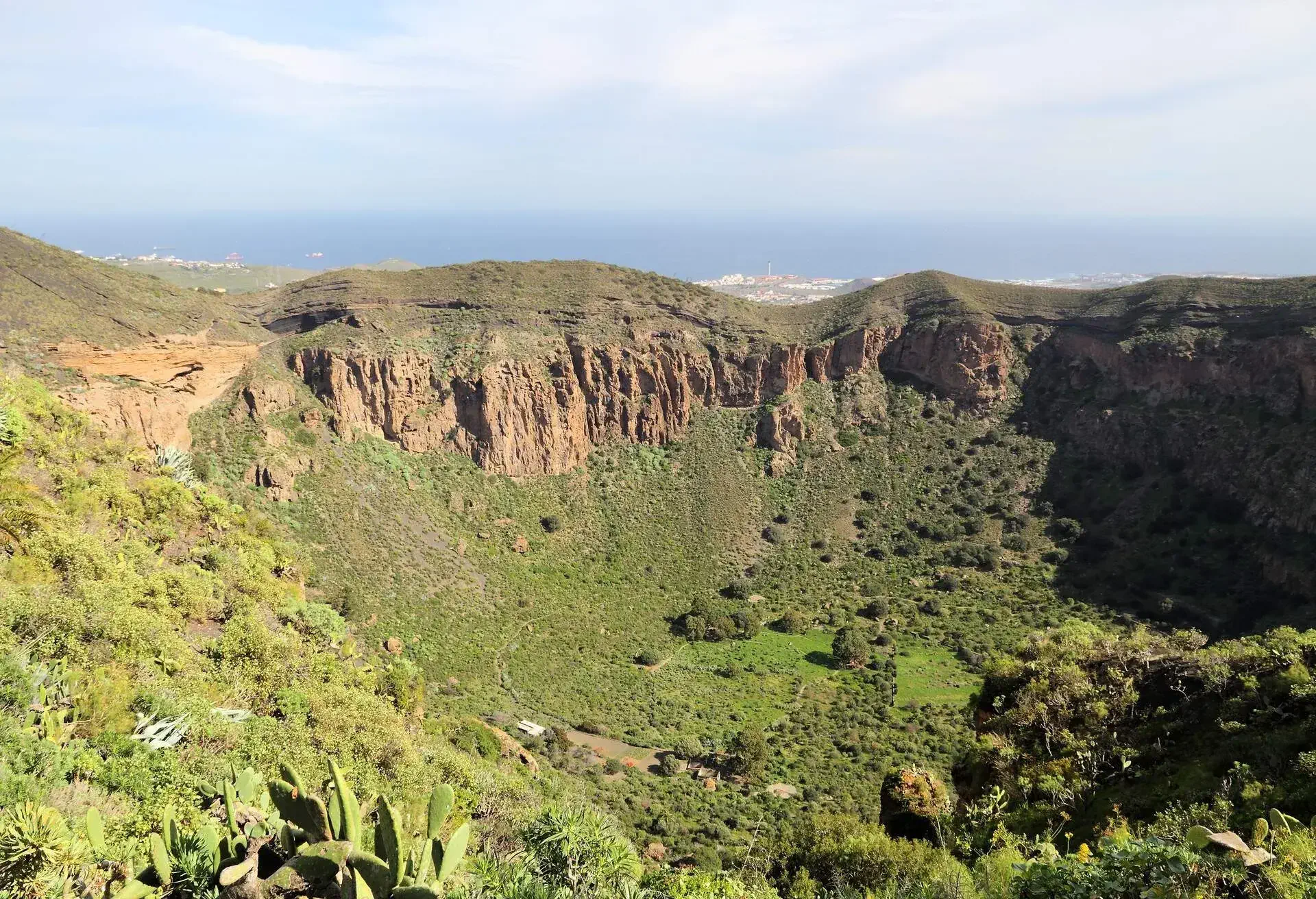 Caldera de Bandama - volcanic landscape of Gran Canaria, Spain.