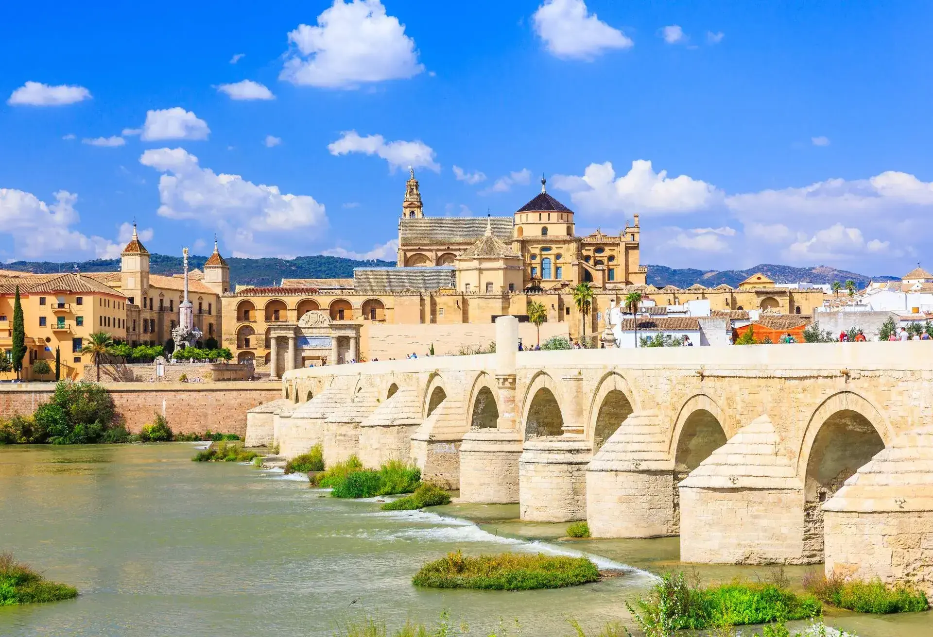 Cordoba, Spain. Roman Bridge and Mosque-Cathedral on the Guadalquivir River.; Shutterstock ID 523820842