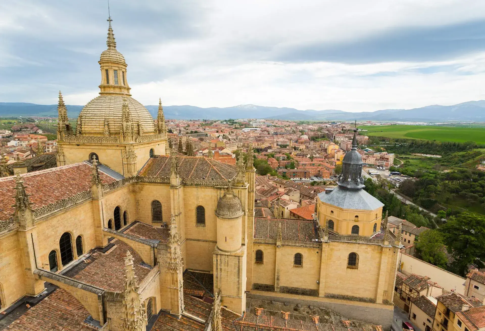A view over the Cathedral of Segovia in Spain