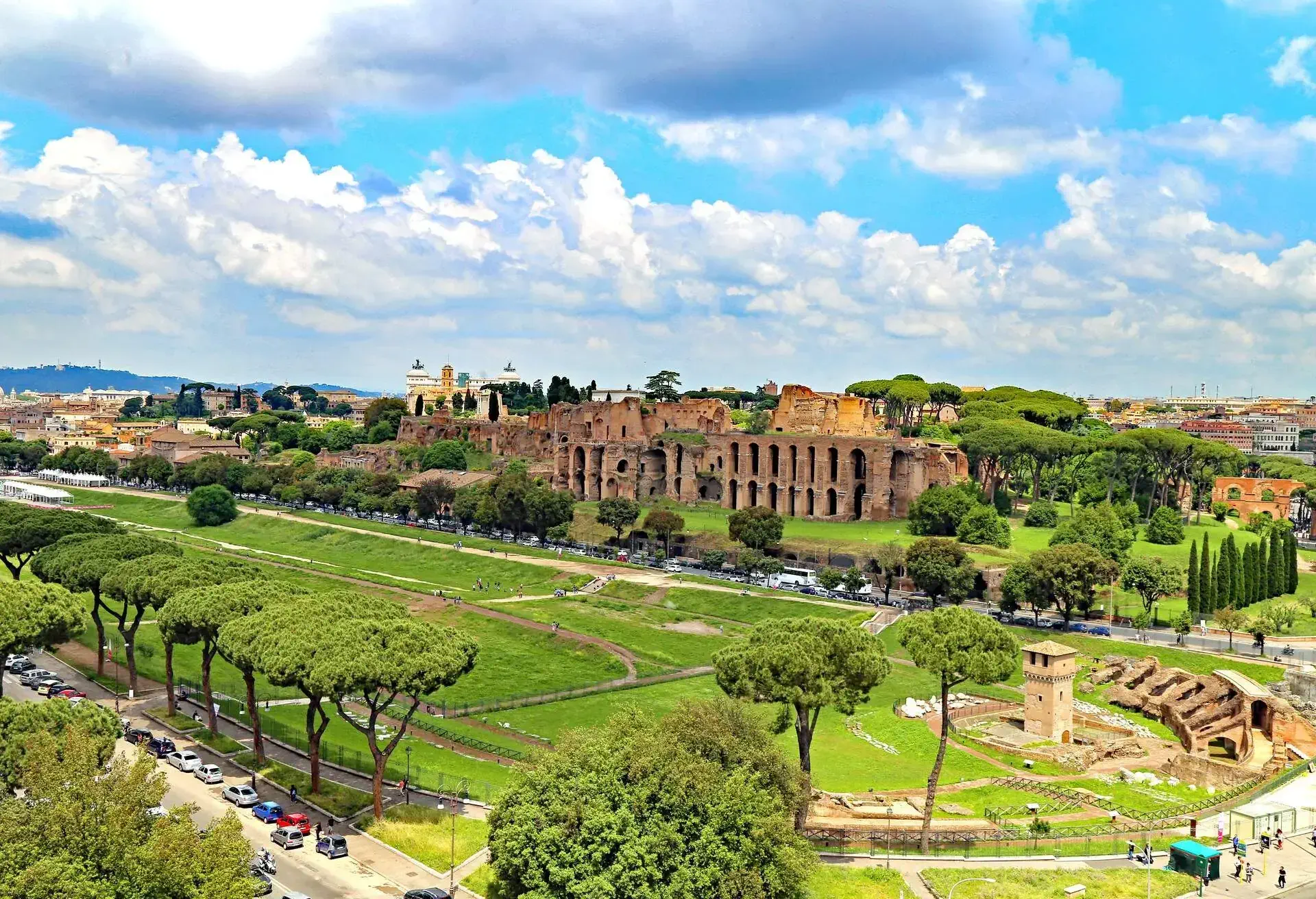 The Circus Maximus in the center of ancient Rome was one of the world's largest sports stadiums.