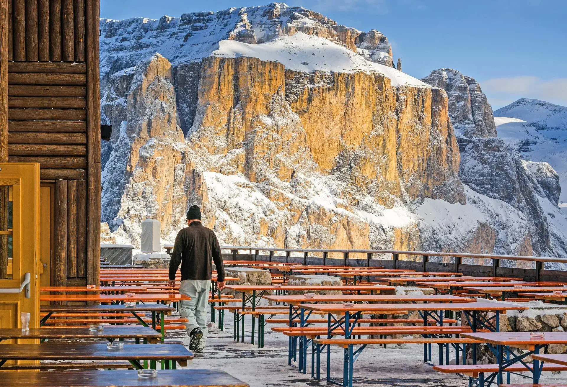 Morning view of Dolomites from Belvedere valley near Canazei of Val di Fassa, Trentino-Alto-Adige region, Italy.; Shutterstock ID 521923351; Purpose: ; Brand (KAYAK, Momondo, Any):