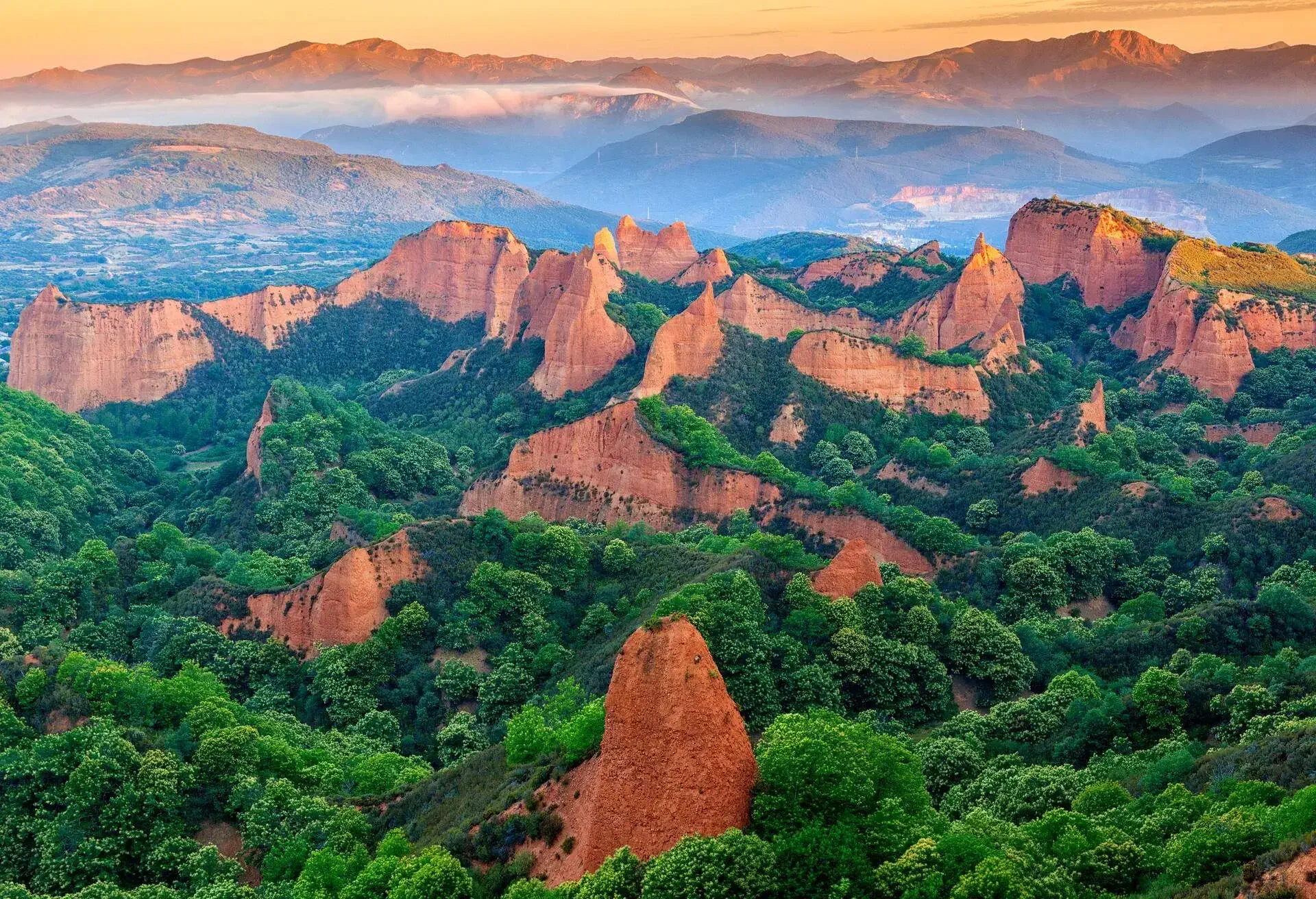 Las Medulas Near The Town Of Ponferrada In The Region Of El Bierzo