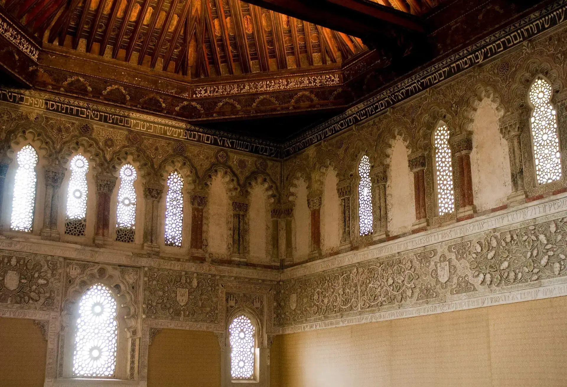 Synagogue of El Transito, today Sephardic Museum, Toledo (UNESCO World Heritage City), Autonomous Community of Castile-La Mancha, Spain, June 2008. (Photo by: JMN/Getty Images)