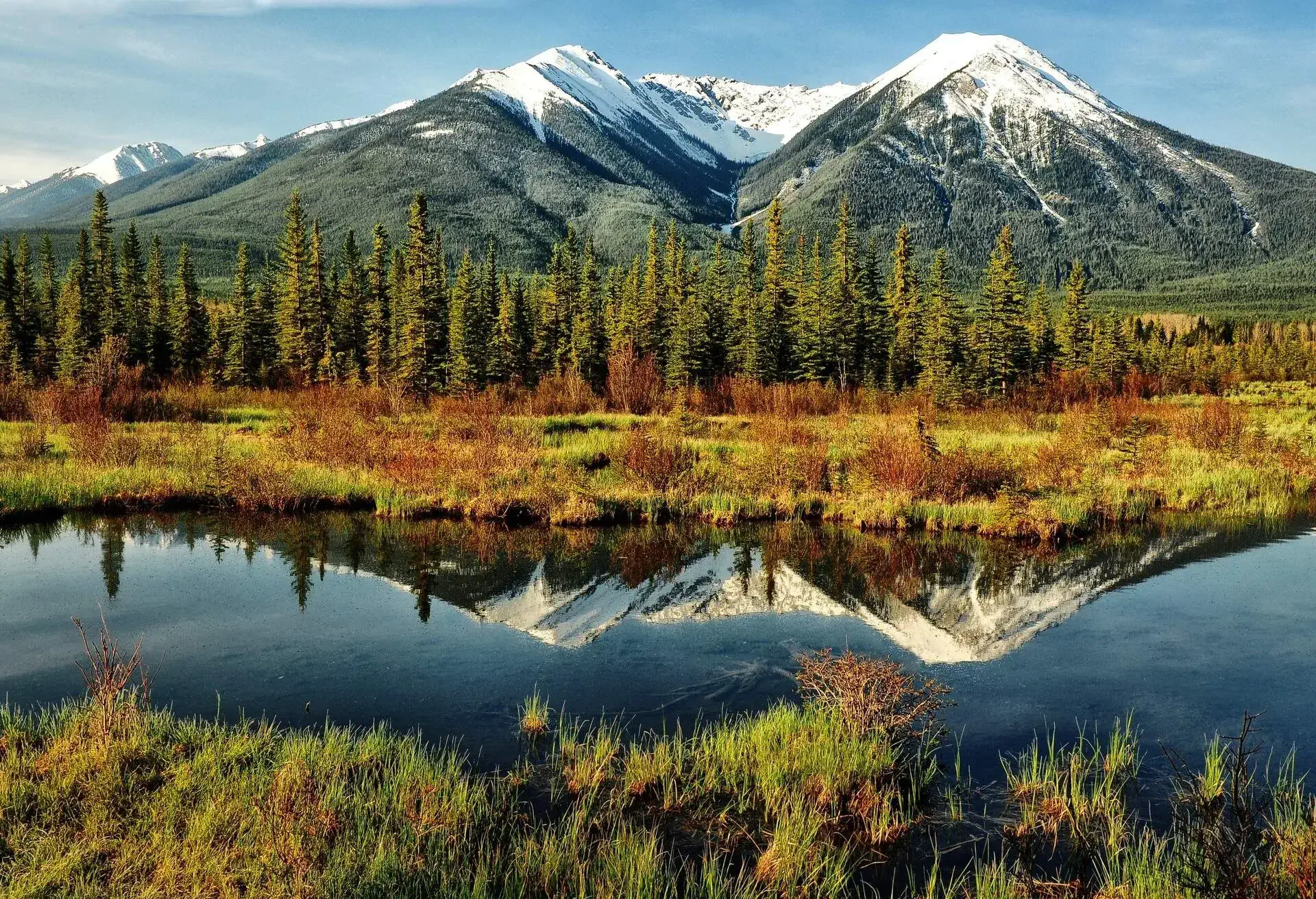 Mountains of Alberta Canada in Banff National Park