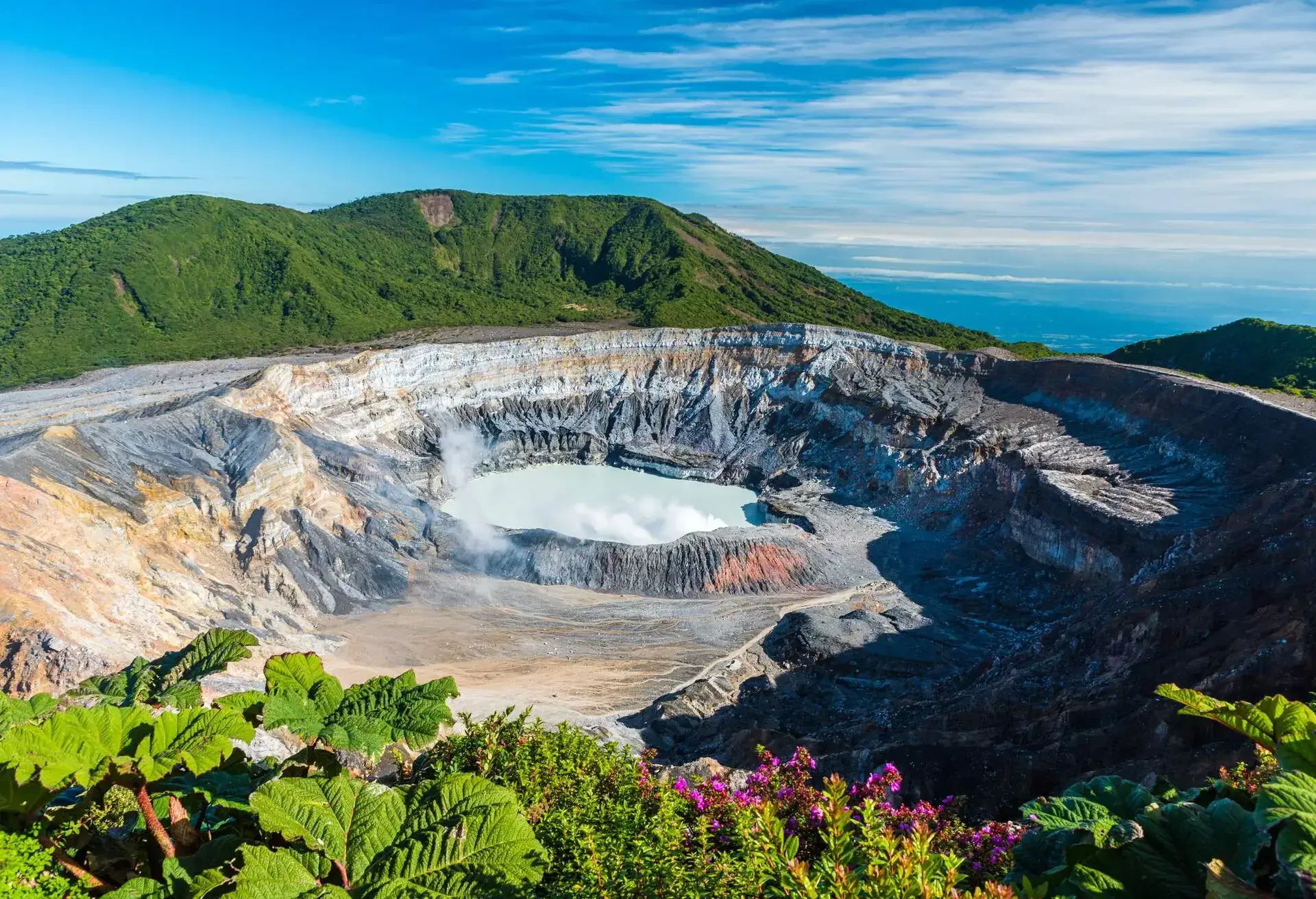 Vulcano Poas in Costa Rica - amazing crater and Landscape of vulcano