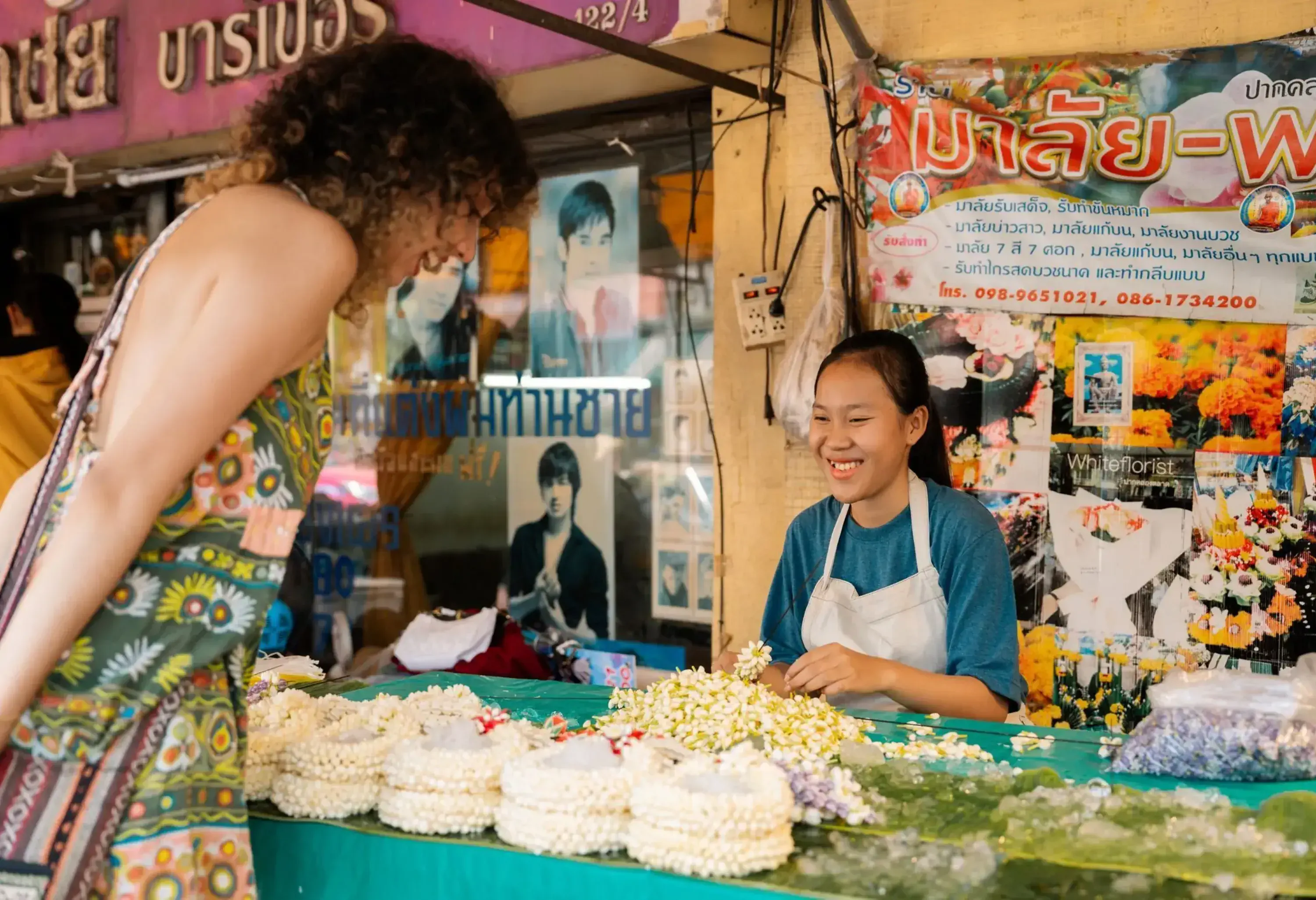 Street food market in Bangkok, Thailand 