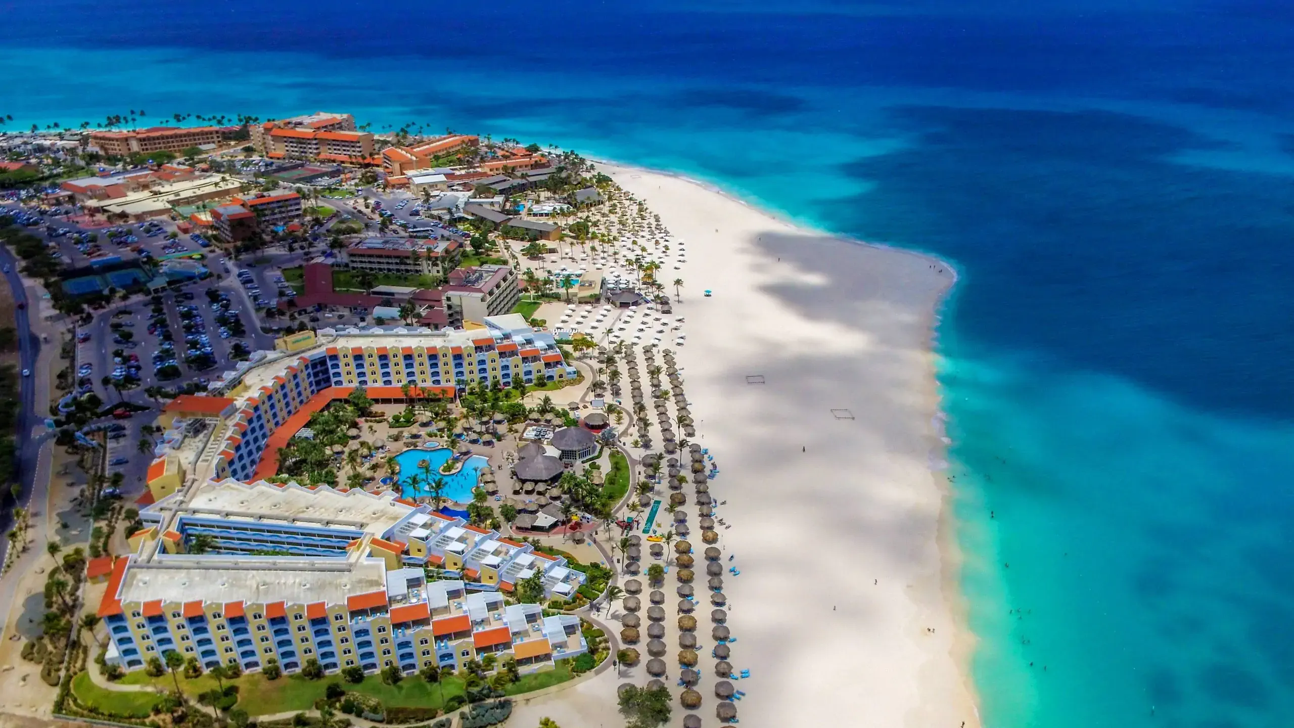 Aruba Costa Linda Beach Aerial View